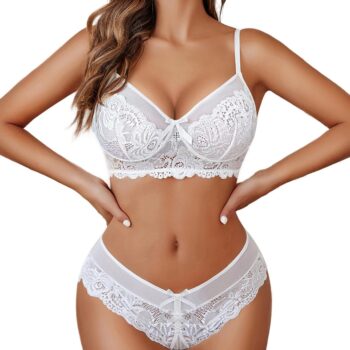 Lingerie Set for Women Lace Bra and Panty Sets 2 Piece Lace